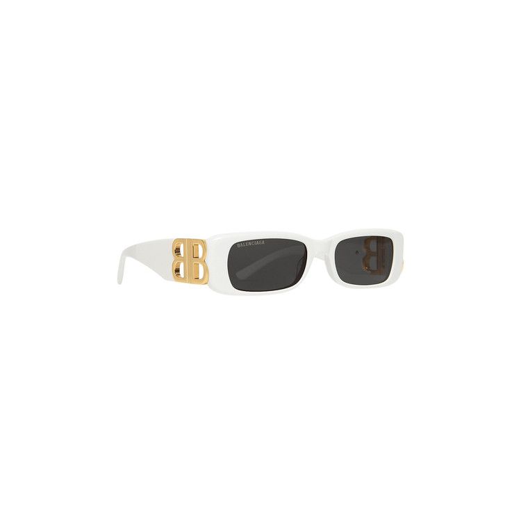 Balenciaga Dynasty Rectangle Sunglasses White