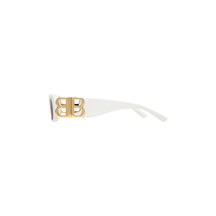 Balenciaga Dynasty Rectangle Sunglasses White