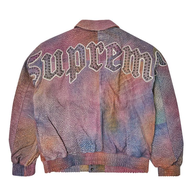 Buy Supreme Pebbled Leather Varsity Jacket 'Multicolor' - FW21J23