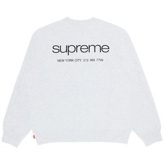 Buy Supreme NYC Crewneck 'Ash Grey' - FW23SW119 ASH GREY | GOAT SA