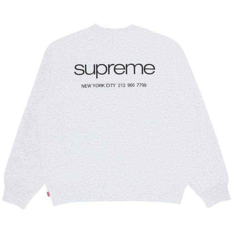 Buy Supreme NYC Crewneck 'Ash Grey' - FW23SW119 ASH GREY | GOAT