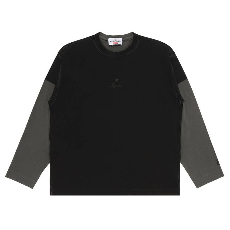 Buy Supreme x Stone Island Long-Sleeve Top 'Black' - FW23KN3