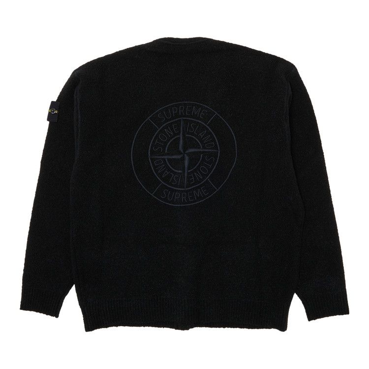 Stone  Supreme ブラックセーター Buy Supreme x Stone Island Bouclé Cardigan 'Black' - FW23SK1 BLACK