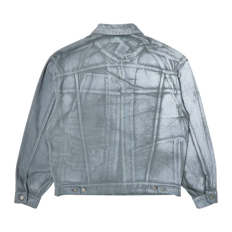 Supreme Stone Island Denim Trucker Jacket Reflective Men's - FW23 - US