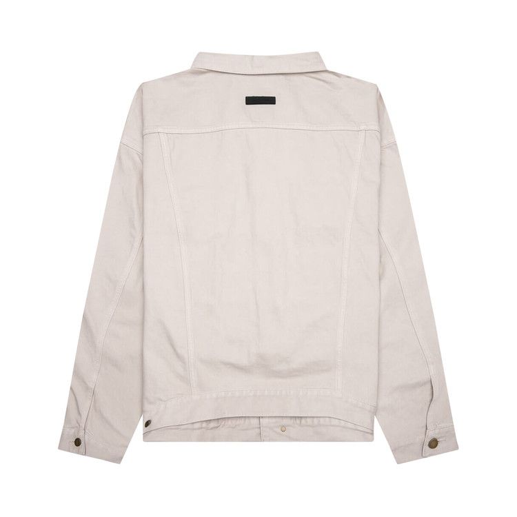 Fear Of God Essentials Denim Jacket Silver Cloud