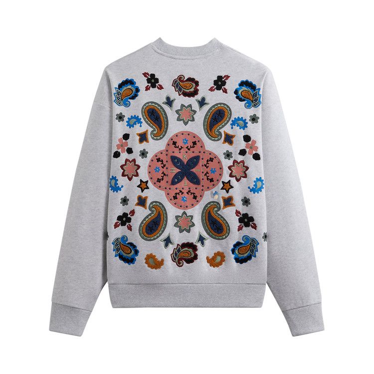 Buy Kith Paisley Nelson Crewneck 'Light Heather Grey