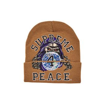 Supreme Peace Embroidered Beanie ビーニー Supreme Peace Embroidered Beanie Red - FW23 - US