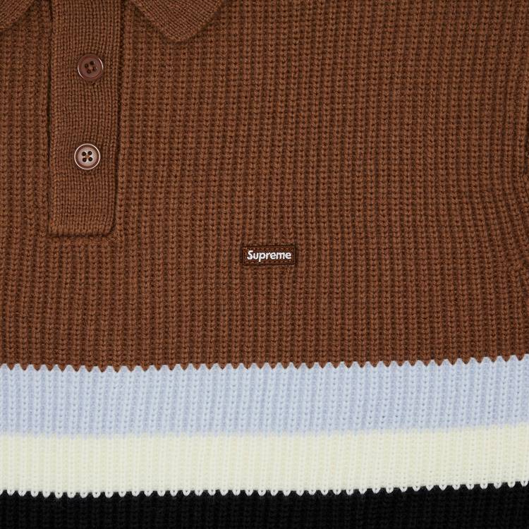 Buy Supreme Small Box Polo Sweater 'Dark Brown' - FW23SK22 DARK