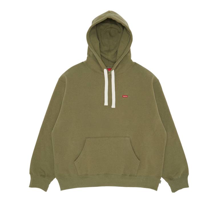 Buy Supreme Small Box Drawcord Hooded Sweatshirt 'Light Olive