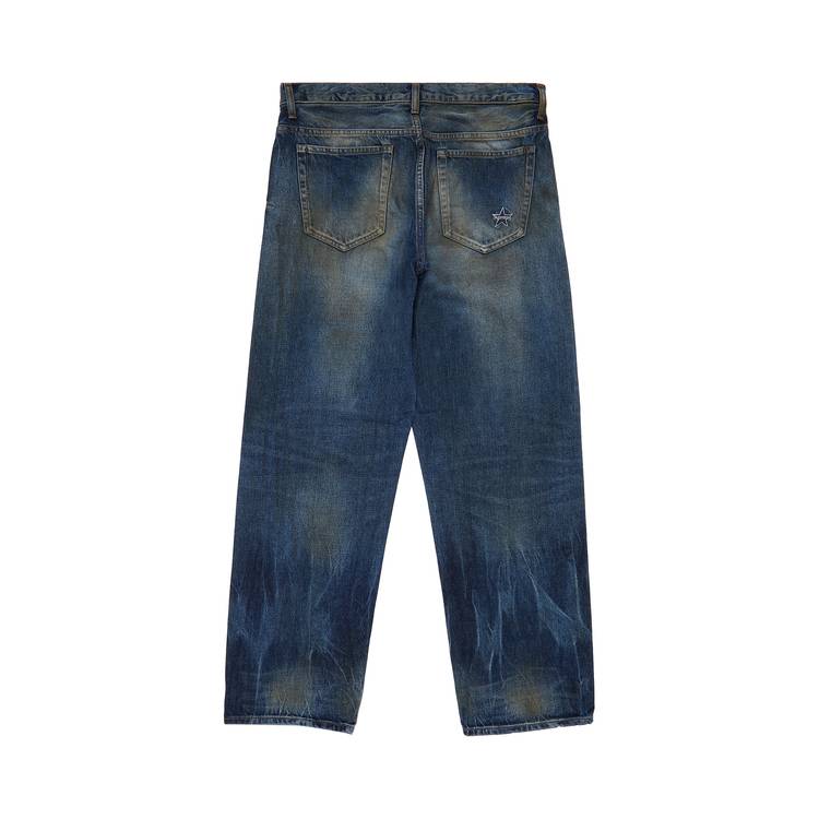 Buy Supreme Distressed Loose Fit Selvedge Jean 'Washed Blue