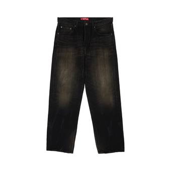 Buy Supreme Distressed Loose Fit Selvedge Jean 'Washed Black