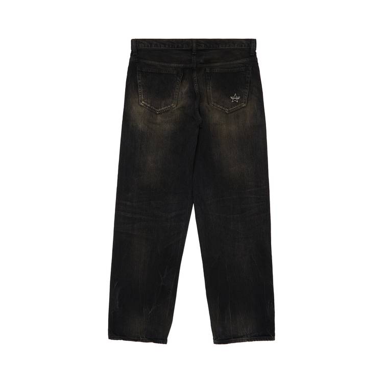 Buy Supreme Distressed Loose Fit Selvedge Jean 'Washed Black