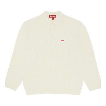 Buy Supreme Small Box Polo Sweater 'Ivory' - FW23SK22 IVORY 