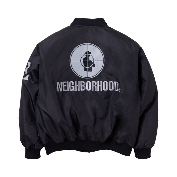 Neighborhood x Public Enemy x Majestic Baseball Jacket 'Black'