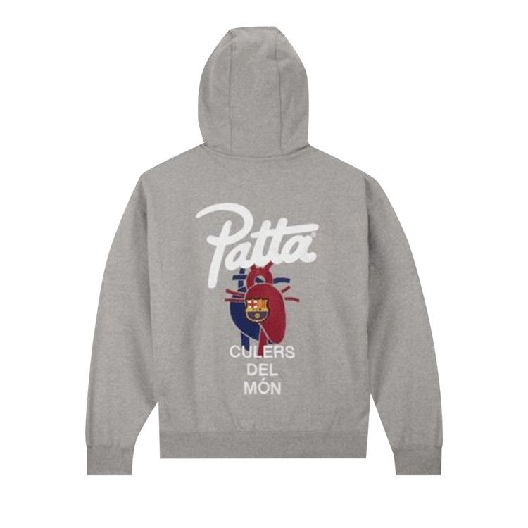 Nike Fc Barcelona X Patta Solo Swoosh Hoodie Grey
