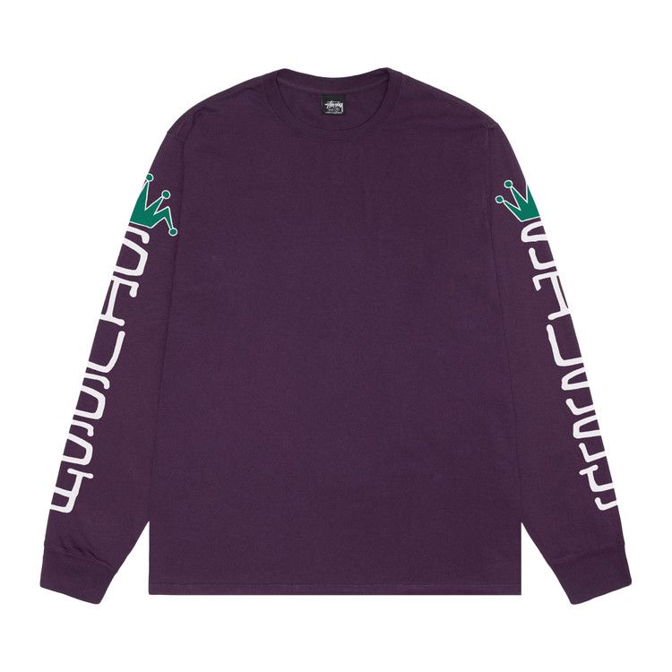 Stussy Pigment Dyed Jumbo Long-Sleeve T-Shirt Purple