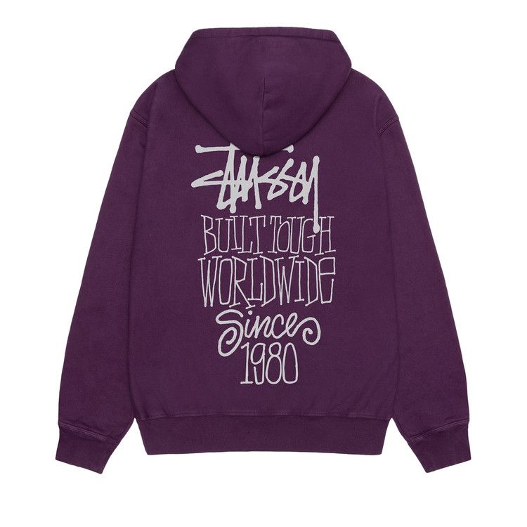 Stussy Pigment Dyed Built Tough Hoodie Purple