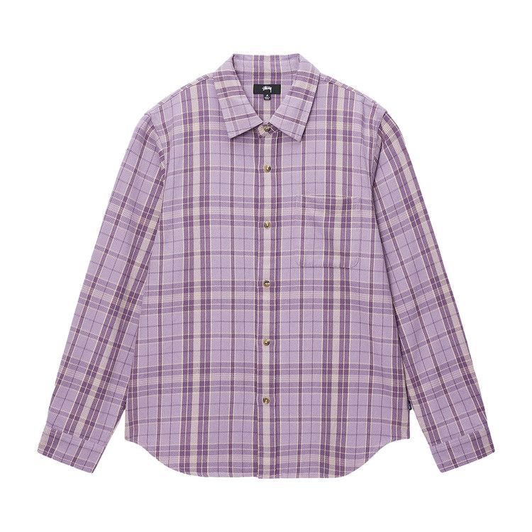 Stussy Stones Plaid Shirt 'lavender'