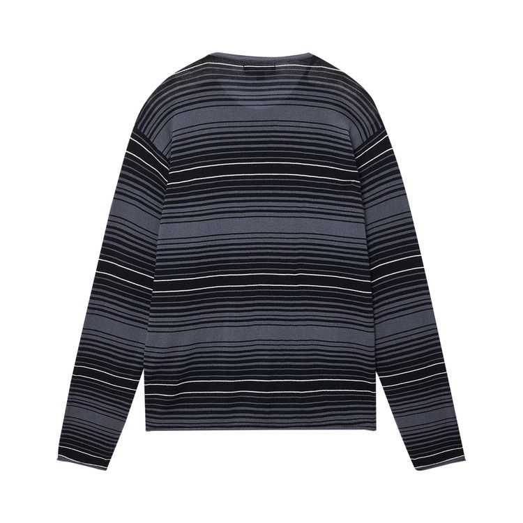 Stussy Horizontal Stripe Sweater Charcoal