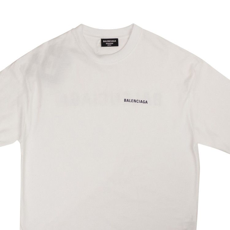 Buy Balenciaga Logo T-Shirt 'White' - 612966 TIVG5 9040 | GOAT