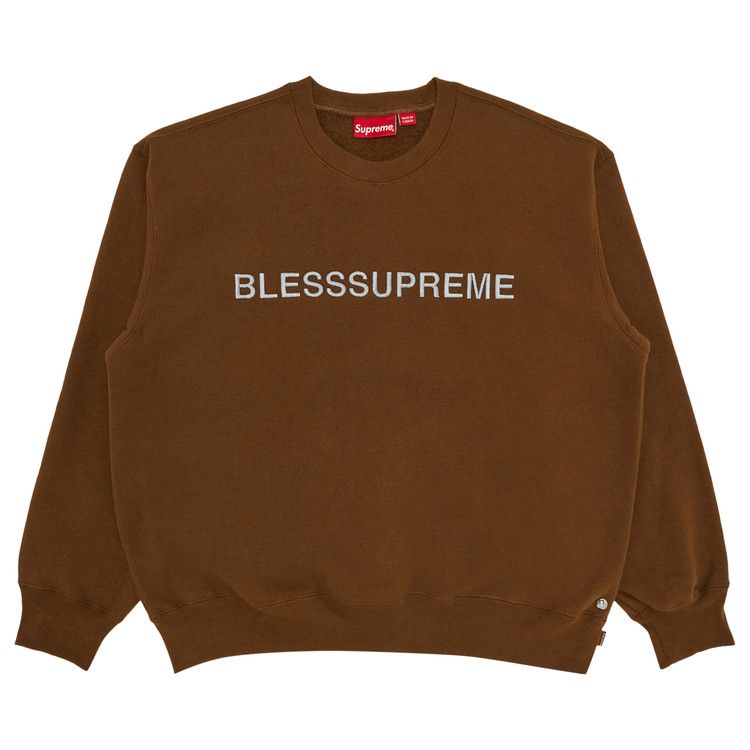 Size xl Supreme x Bless Crewneck Olive Brown