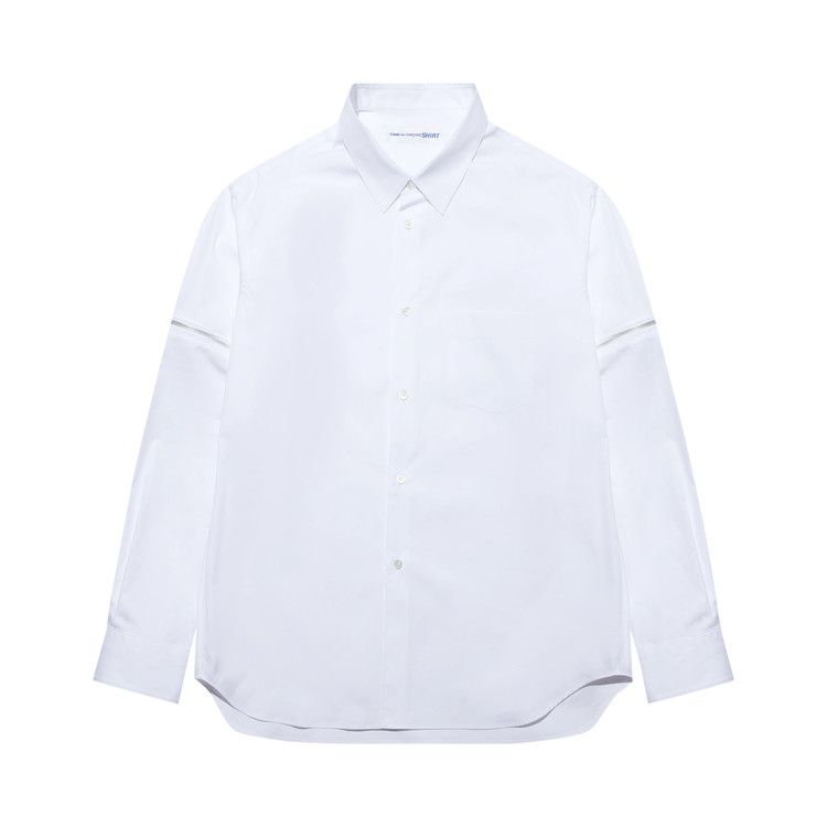 Comme Des GarçOns Shirt Zip Off Sleeve Shirt White