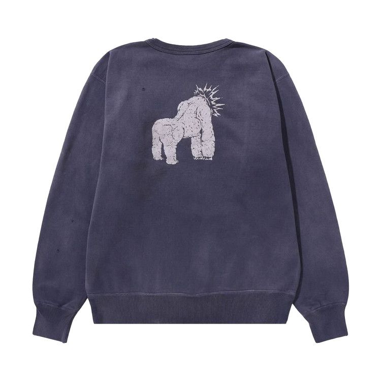 Bape X Saint Mxxxxxx Gorilla Crewneck Blue