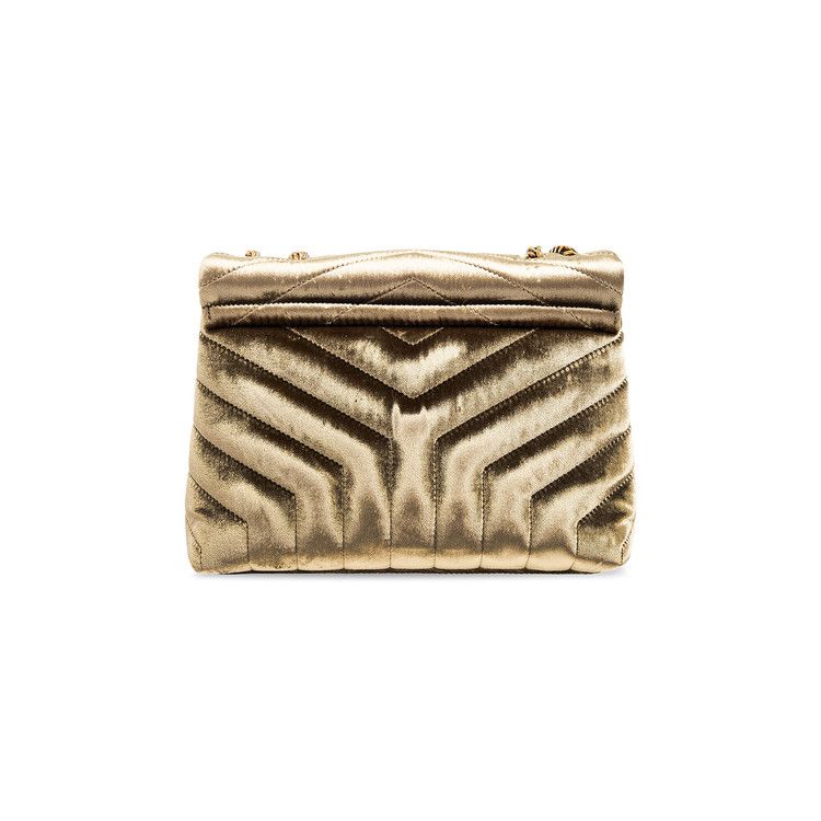 Saint Laurent Small Loulou Velvet Shoulder Bag Dark Vintage Olive