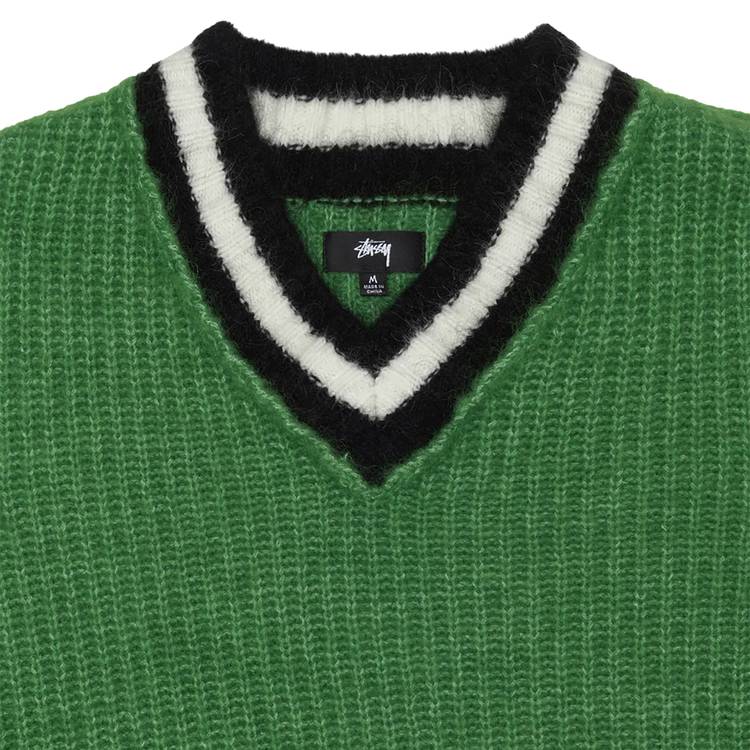 Buy Stussy Mohair Tennis Sweater 'Green' - 117142 GREE | GOAT