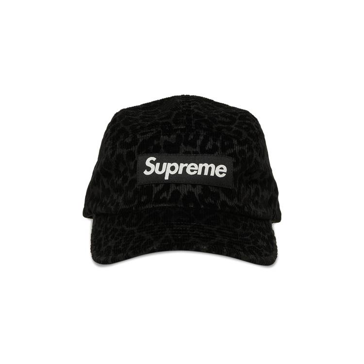 Buy Supreme Leopard Corduroy Camp Cap 'Black' - FW23H49