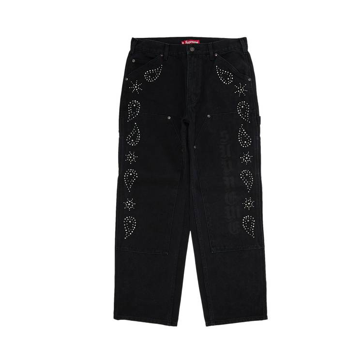 Supreme Paisley Studded Double Knee Painter Pant 'Black'