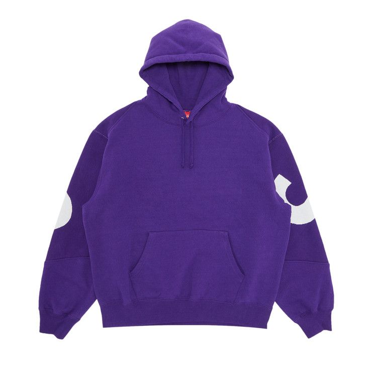 Supreme Big Logo Jacquard Hooded Sweatshirt 'purple'