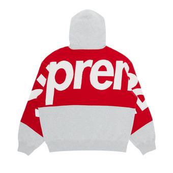 Buy Supreme Big Logo Jacquard Hooded Sweatshirt 'Heather Grey