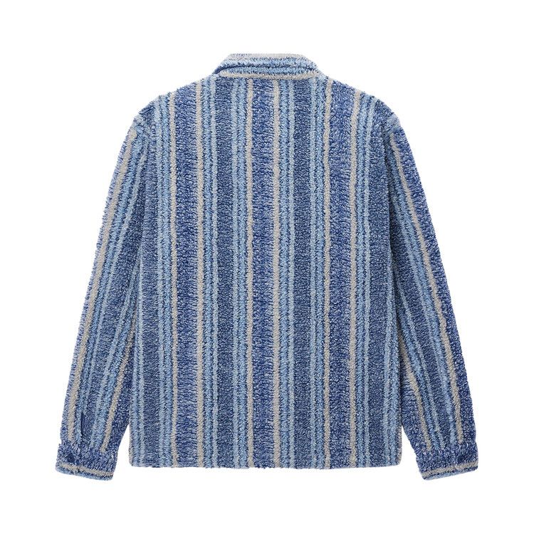 Stussy Stripe Sherpa Shirt Indigo