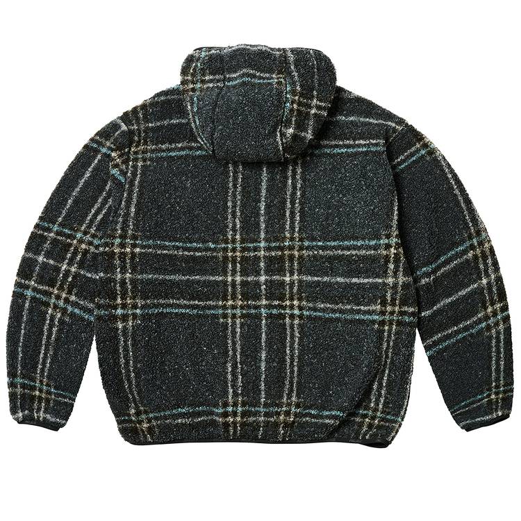 Buy Palace Reversible Check Fleece Jacket 'Black' - P25JK113 | GOAT