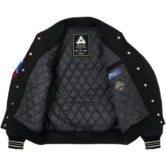 ジャケット・アウター Palace PATCHY LEATHER JACKET MULTI Buy Palace Avirex Jacket 'Black' - P27JK092 | GOAT