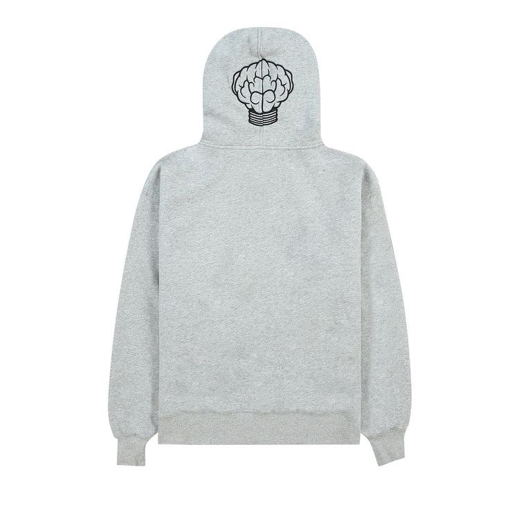 Buy Pleasures Nerd Zip Up Hoodie 'Heather Grey' - P23N002