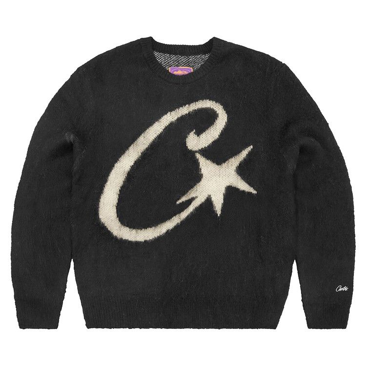 Buy Corteiz C Star Mohair Knit Sweater 'Black' - 7892