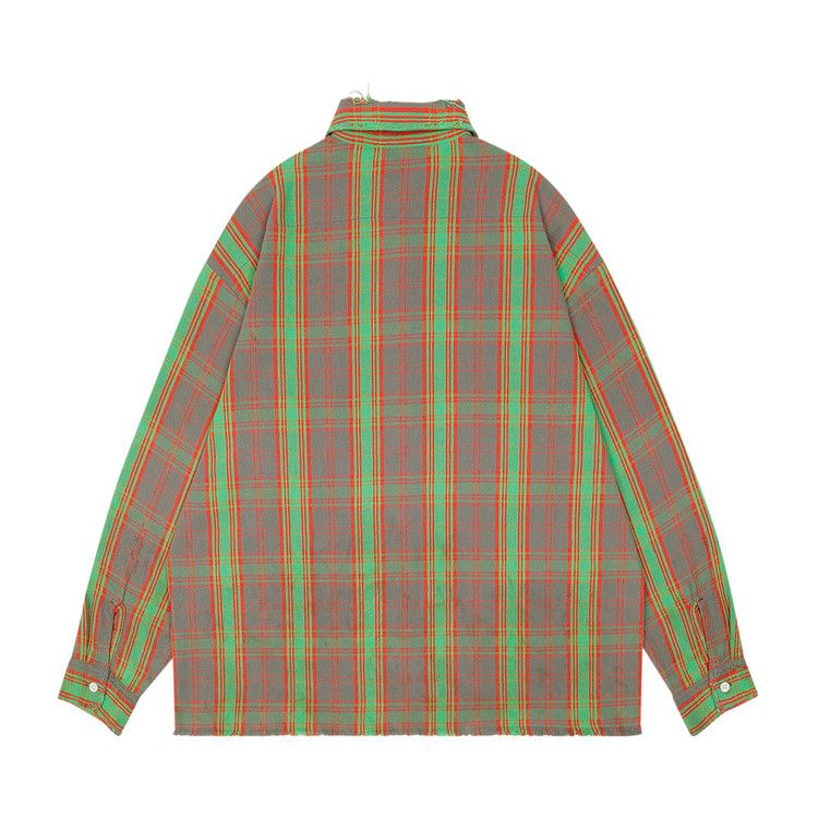 Buy SAINT Mxxxxxx Denim Tears Flannel Shirt 'Green/Red' - SM A23