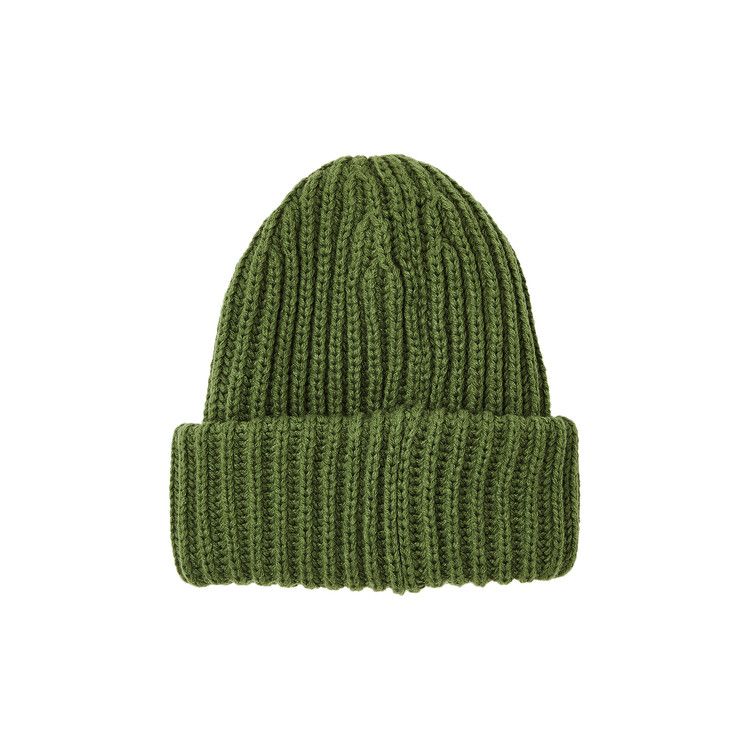 Buy Supreme Classic Logo Chunky Ribbed Beanie 'Olive' - FW23BN90