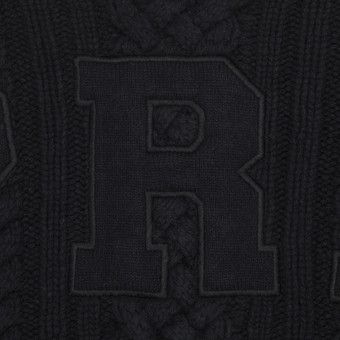 Buy Supreme Appliqué Cable Knit Sweater 'Black' - FW23SK19