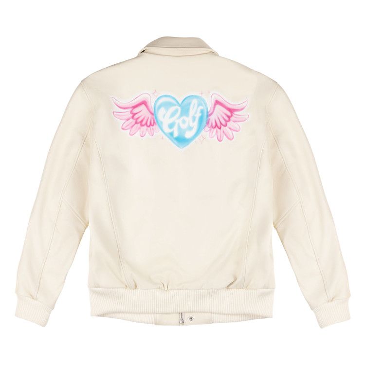 Golf Wang Airbrush Heart Bomber Jacket Ivory