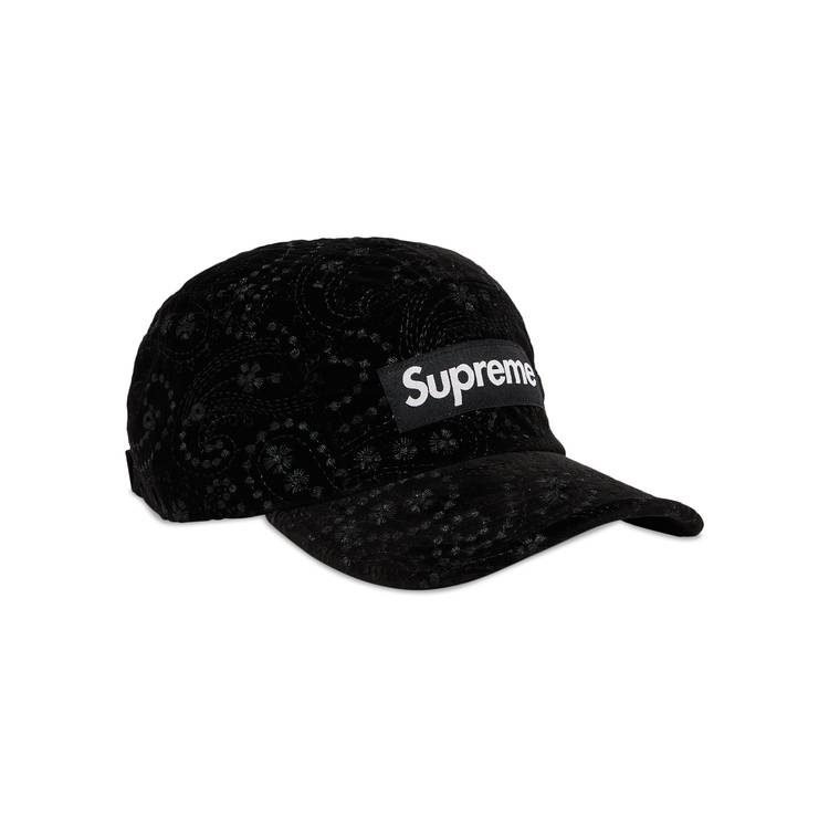 Buy Supreme Velvet Paisley Camp Cap 'Black' - FW23H111