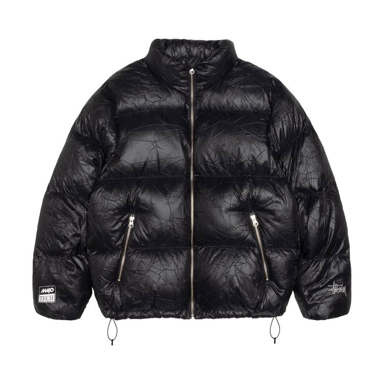 Buy Stussy Wrinkled Nylon Down Puffer 'Black' - 115729 BLAC