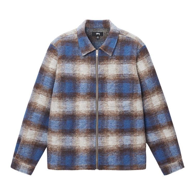 ジャケット・アウター Stussy Brushed Wool Plaid Zip Shirt Red Stüssy - SHADOW PLAID SHERPA ZIP SHIRT | HBX - Globally