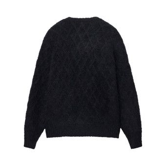 トップス 23AW STUSSY FUZZY LATTICE CREW SWEATER Buy Stussy Fuzzy Lattice Crew Sweater 'Ice' - 117198 ICE | GOAT