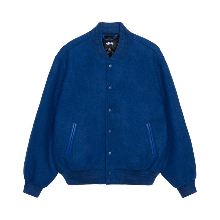 Stussy Sport Melton Varsity Jacket 'royal'