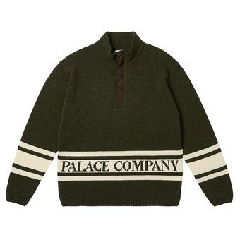 Buy Palace x C.P. Company Funnel Neck Knit 'Olive