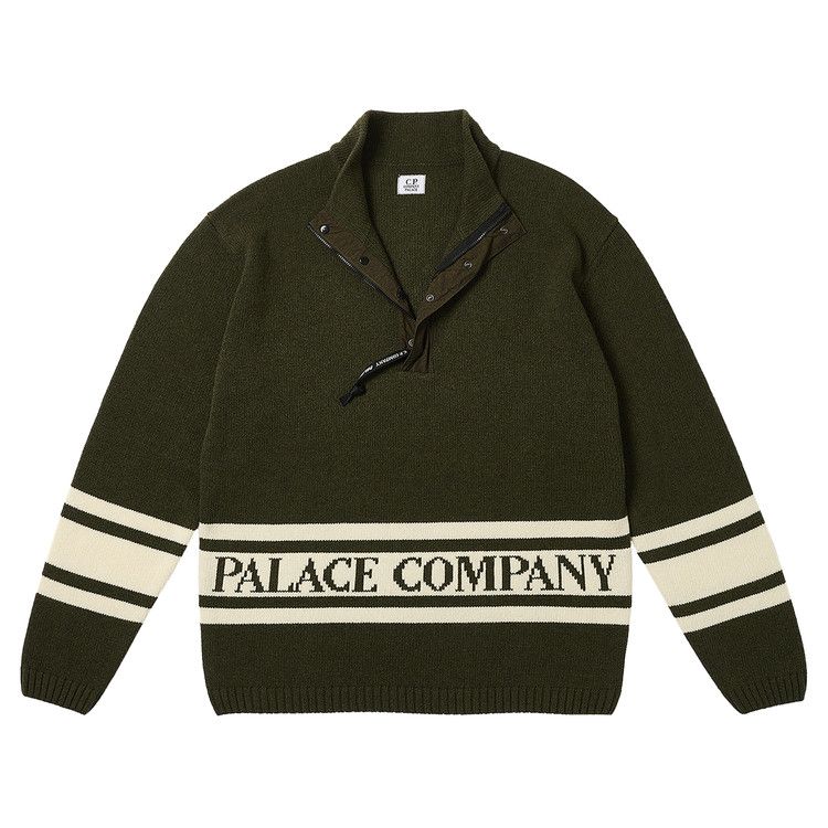 トップス PALACE ESTABLISHED ZIP ZIP FUNNEL KNIT Buy Palace x C.P. Company Funnel Neck Knit 'Olive