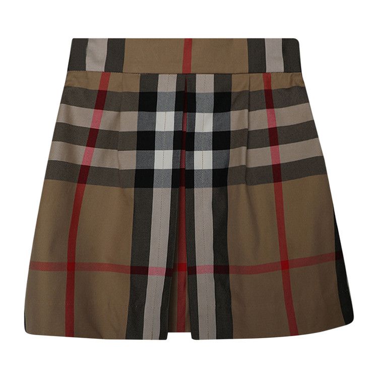 burberry archive vintage print pleated skirt